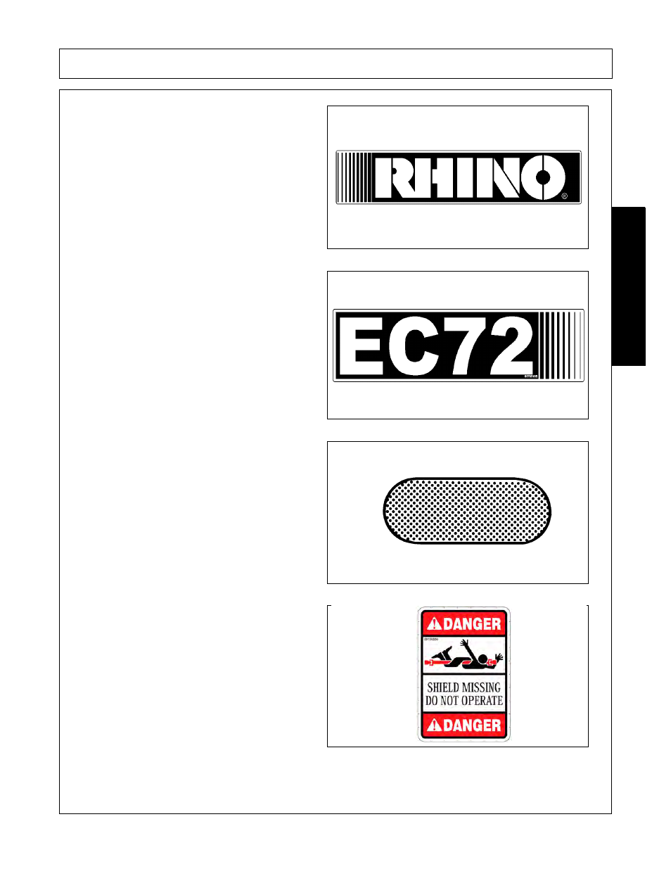 Safety | Servis-Rhino RHINO EC72 User Manual | Page 27 / 144