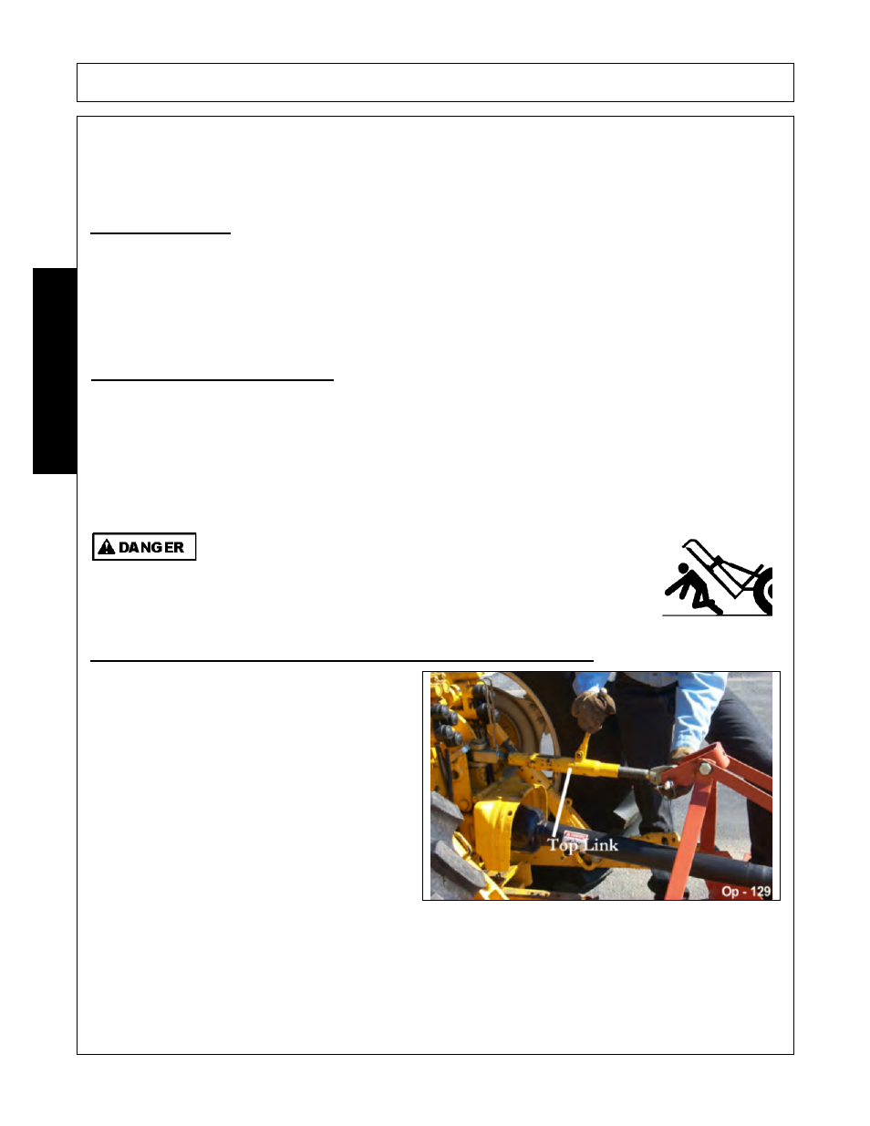 2 safety chains, Setting the mower, Park the tractor and mower on level ground | Shut down the tractor and remove the key, Operation, Opera t ion | Servis-Rhino RHINO EC72 User Manual | Page 96 / 144