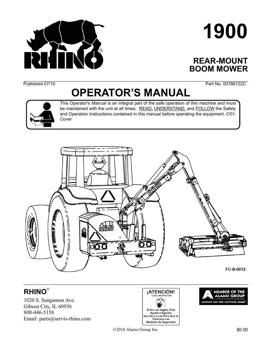 Servis-Rhino 1900 User Manual | 154 pages