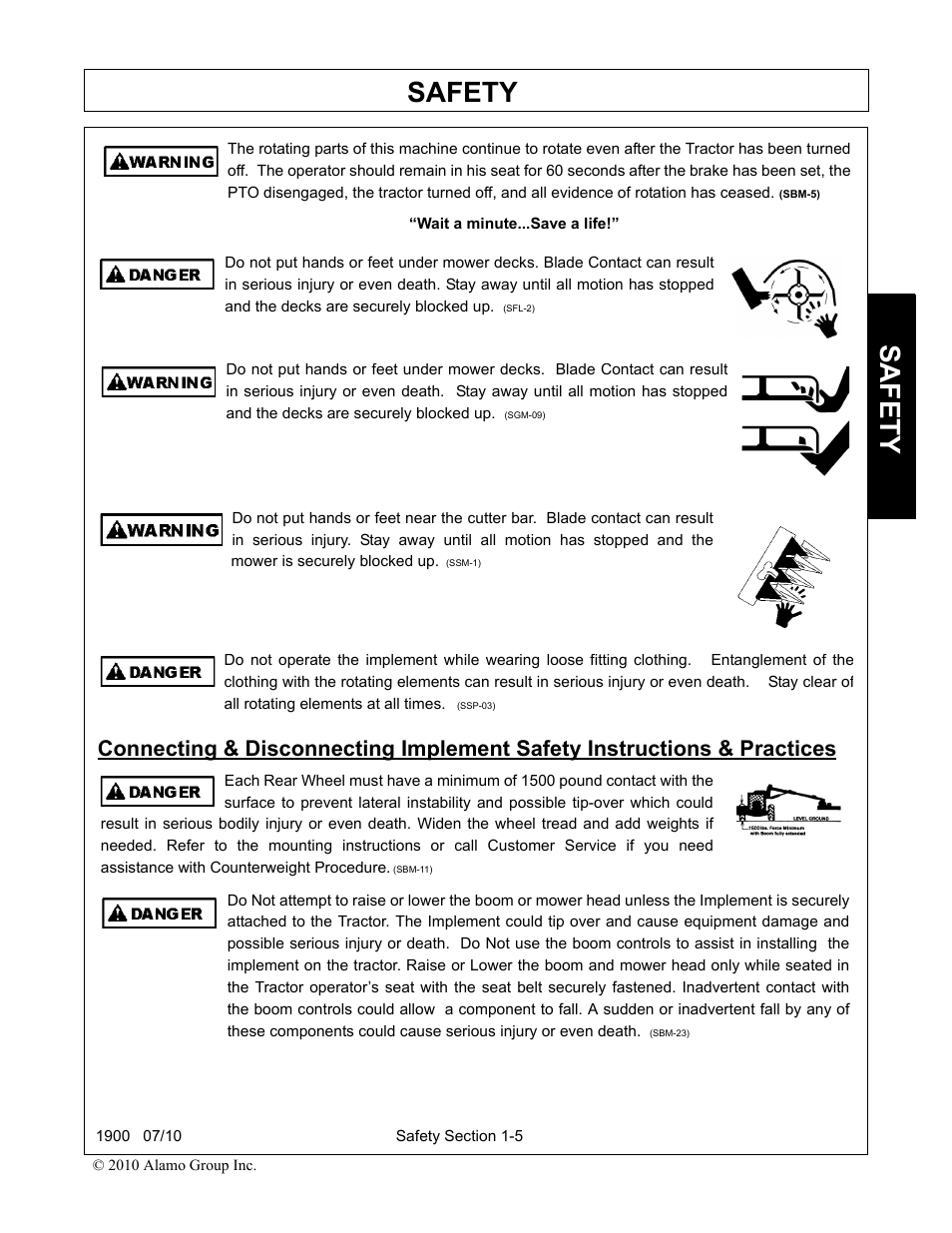 Safety | Servis-Rhino 1900 User Manual | Page 11 / 154