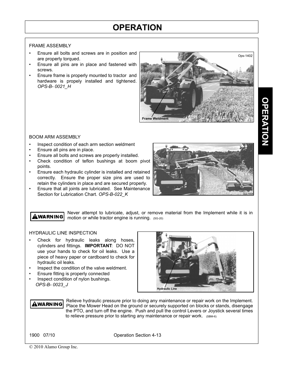 Operation, Opera t ion | Servis-Rhino 1900 User Manual | Page 111 / 154