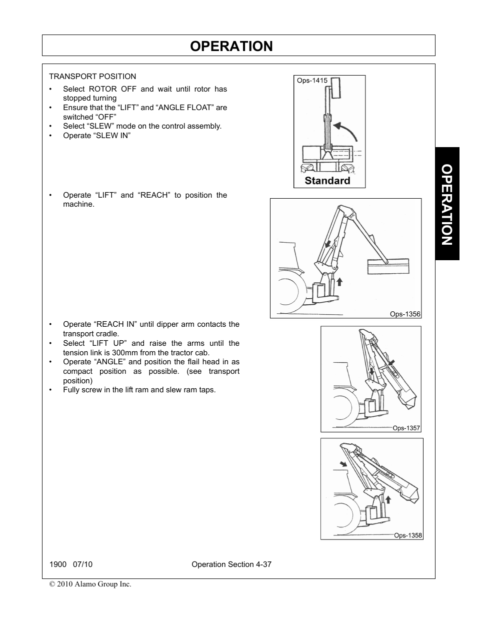 Operation, Opera t ion | Servis-Rhino 1900 User Manual | Page 135 / 154
