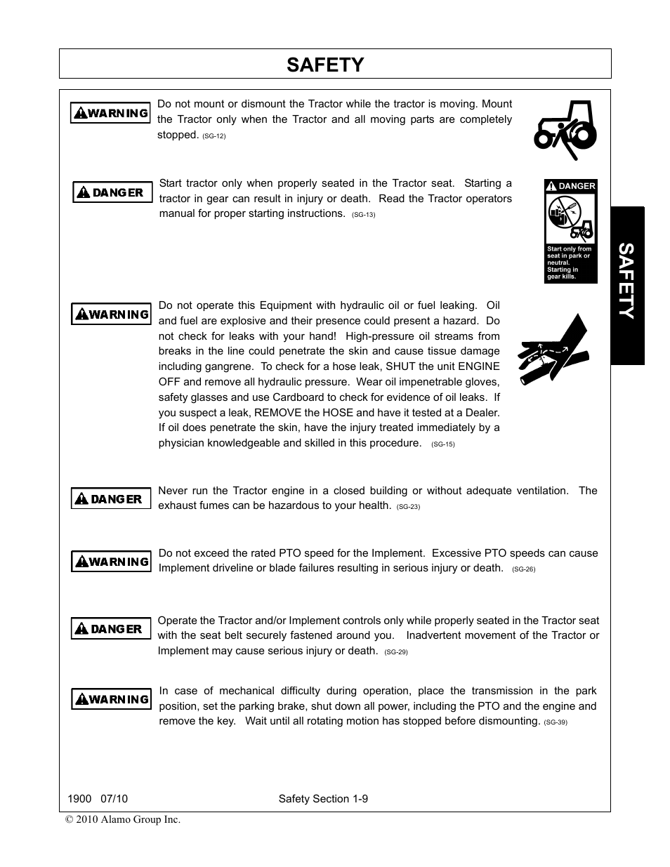 Safety | Servis-Rhino 1900 User Manual | Page 15 / 154
