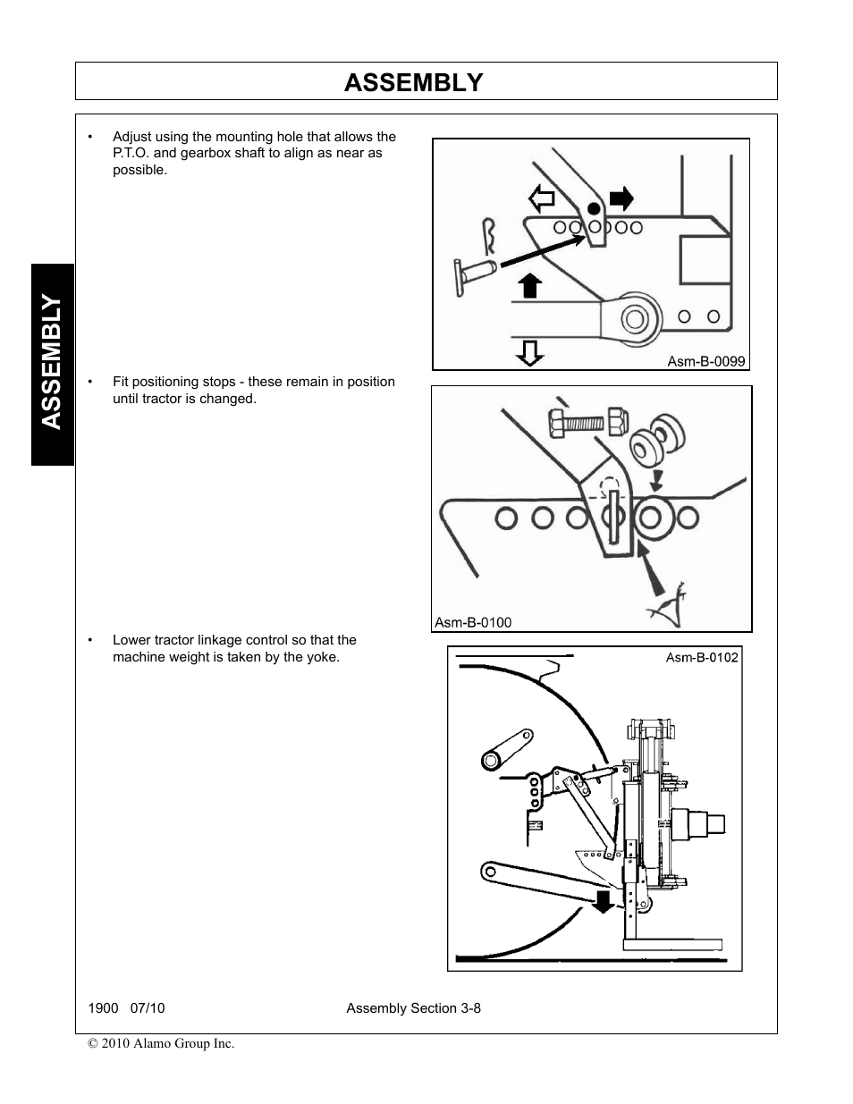 Assembly, Assembl y | Servis-Rhino 1900 User Manual | Page 92 / 154