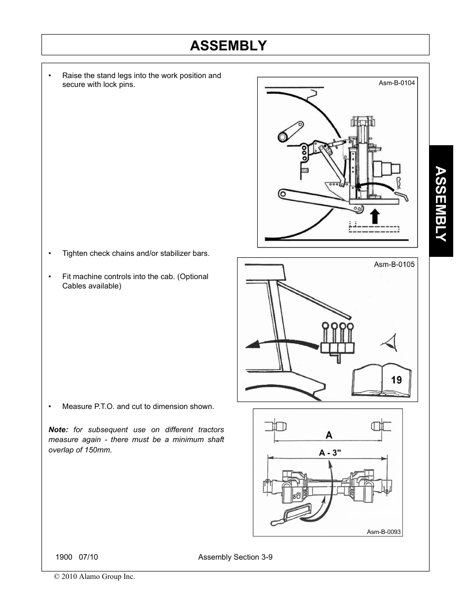 Assembly, Assembl y | Servis-Rhino 1900 User Manual | Page 93 / 154