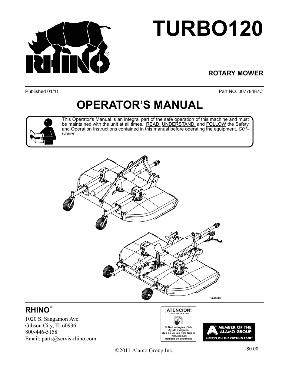 Servis-Rhino TURBO120 User Manual | 202 pages