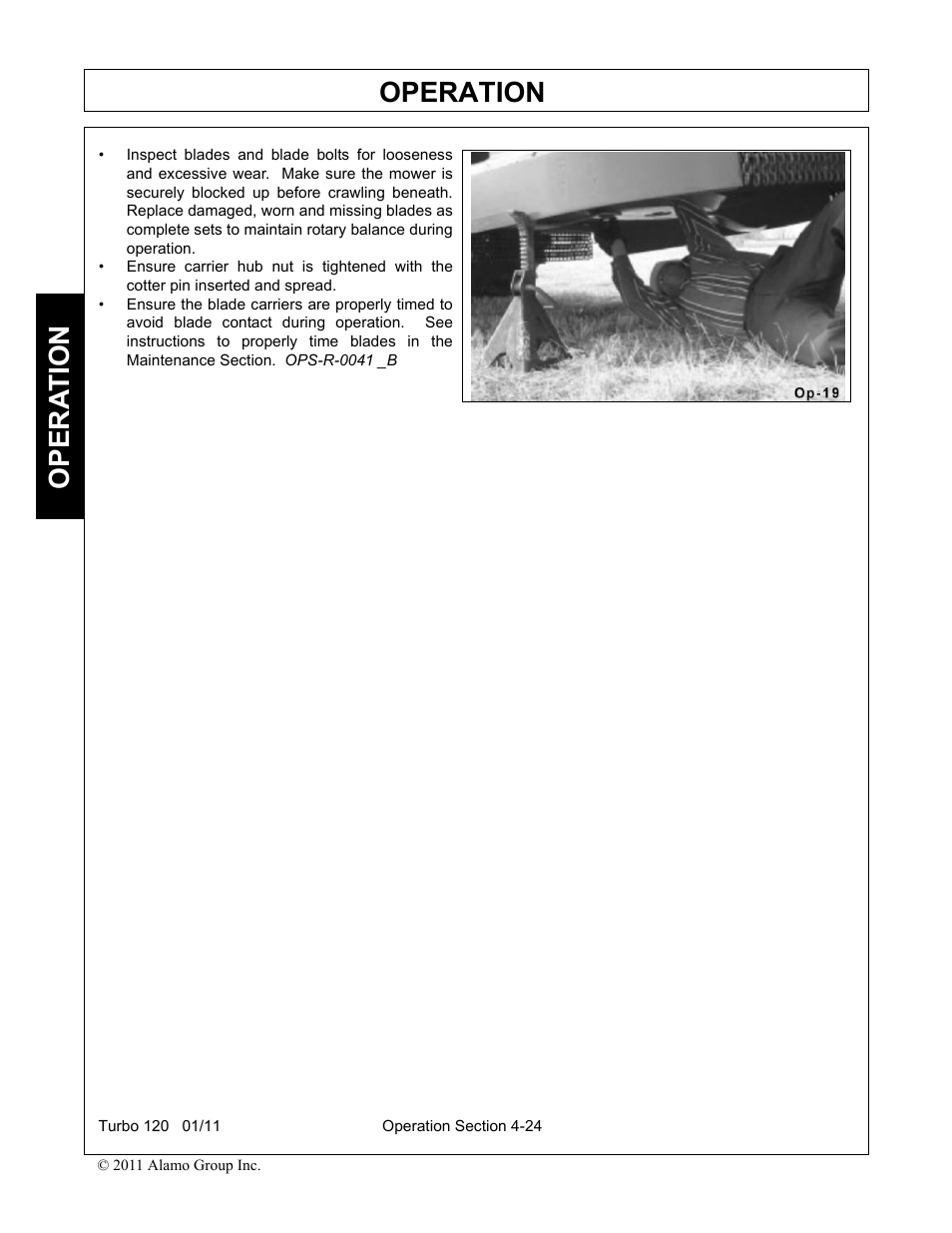 Operation, Opera t ion | Servis-Rhino TURBO120 User Manual | Page 134 / 202