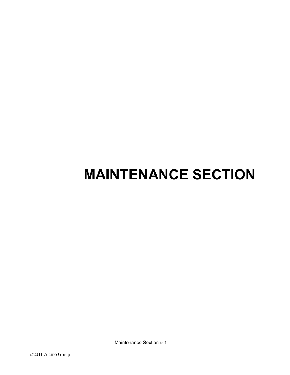 Maintenance section, Maintenance section -1 | Servis-Rhino TURBO120 User Manual | Page 161 / 202