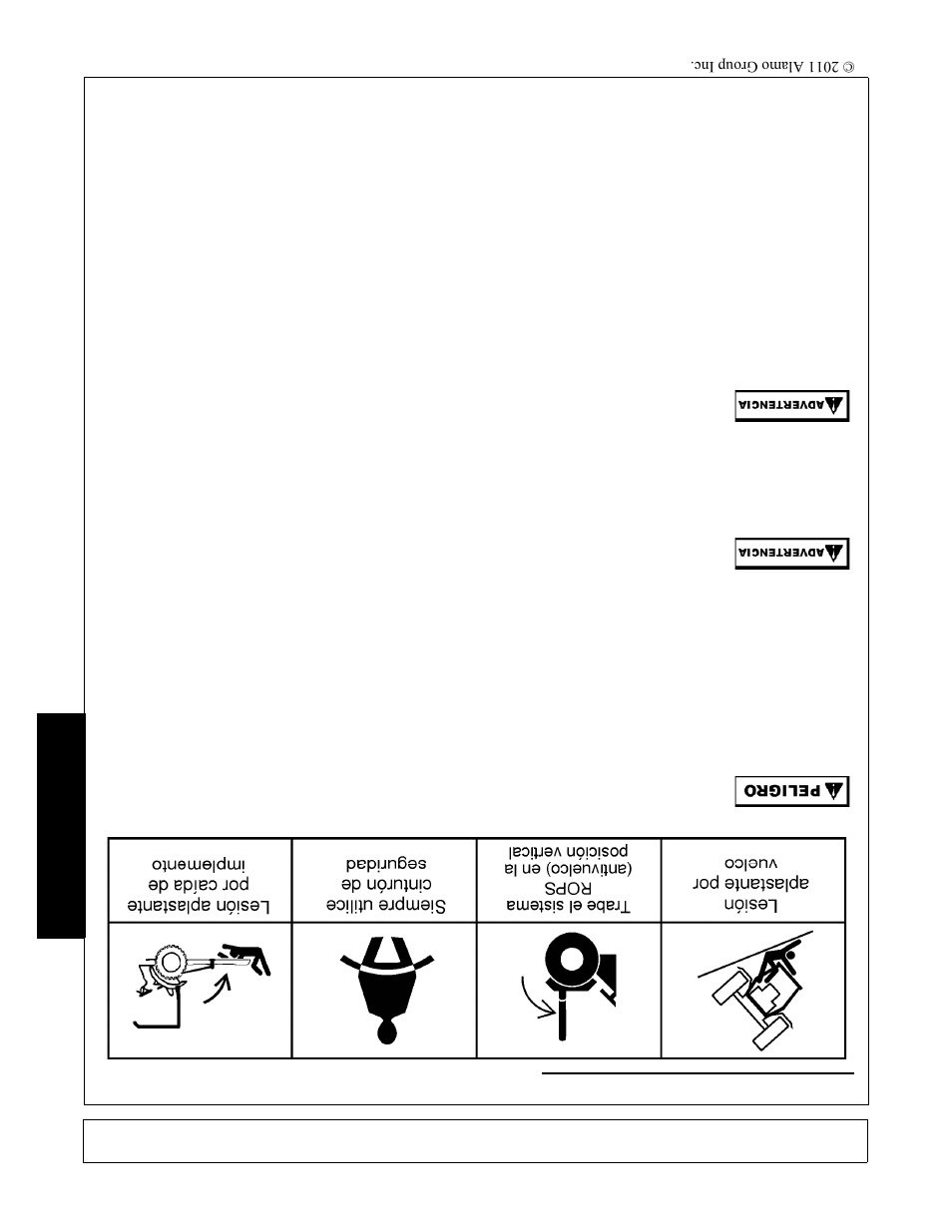 Seguridad, Riesgo de aplastamient o | Servis-Rhino TURBO120 User Manual | Page 192 / 202