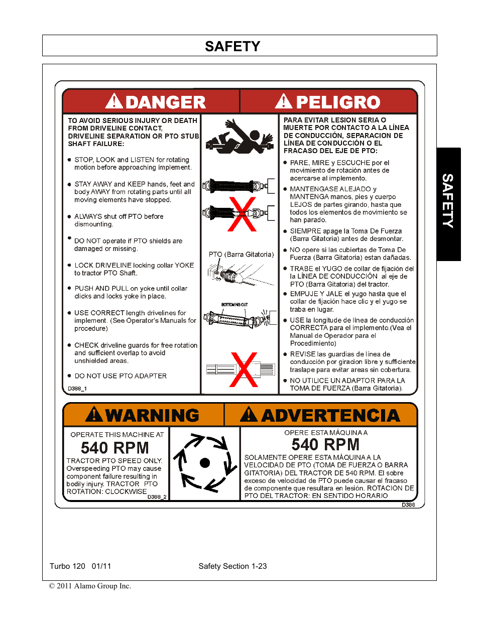 Safety | Servis-Rhino TURBO120 User Manual | Page 33 / 202