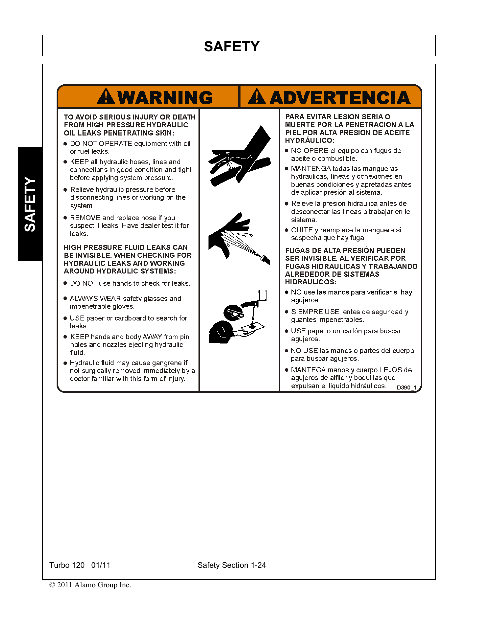 Safety | Servis-Rhino TURBO120 User Manual | Page 34 / 202