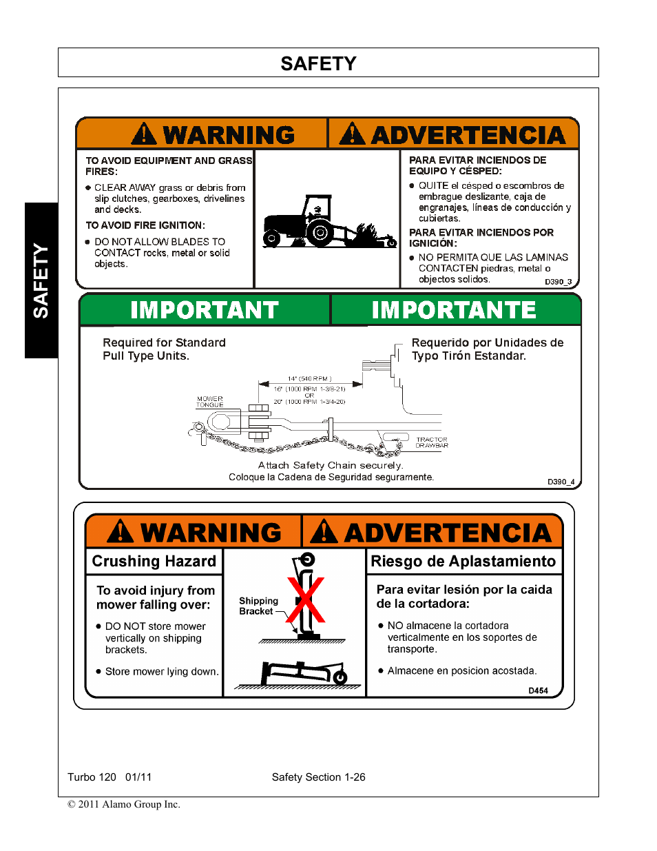 Safety | Servis-Rhino TURBO120 User Manual | Page 36 / 202