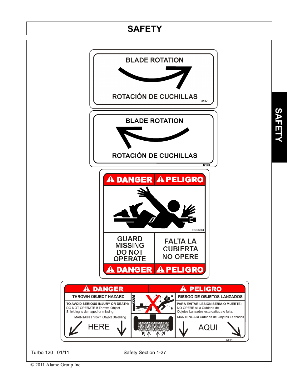 Safety | Servis-Rhino TURBO120 User Manual | Page 37 / 202