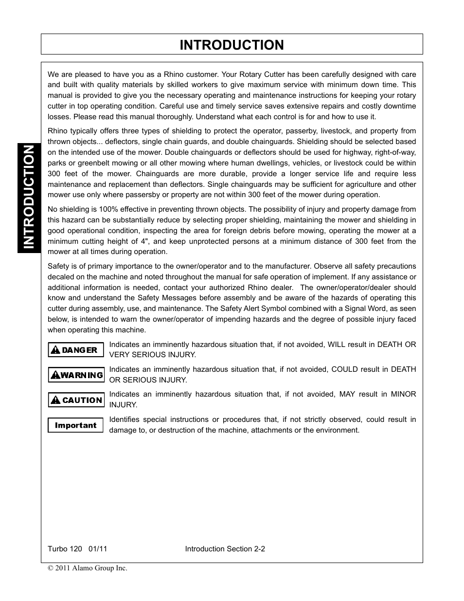 Introduction | Servis-Rhino TURBO120 User Manual | Page 94 / 202