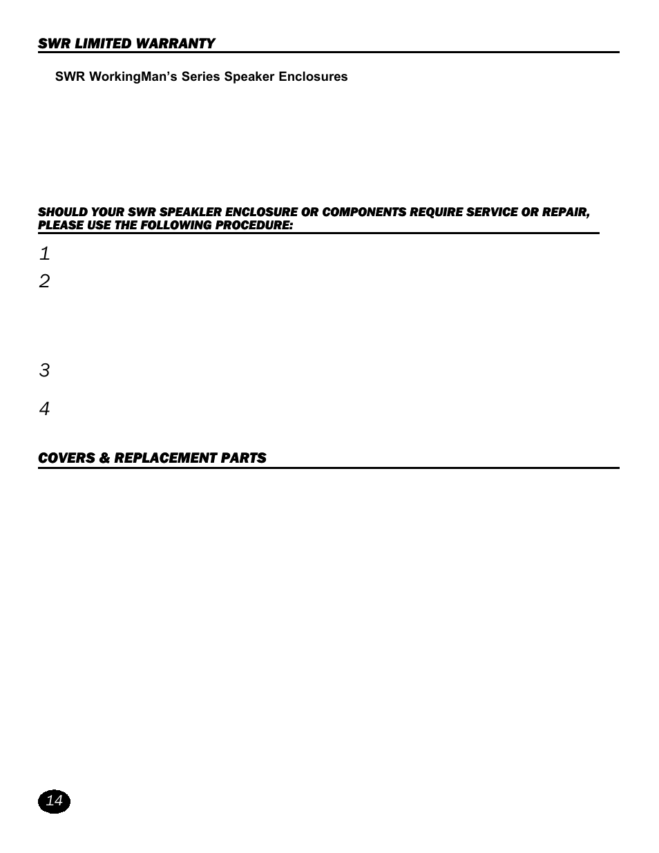 SWR Sound 1X15T User Manual | Page 15 / 18