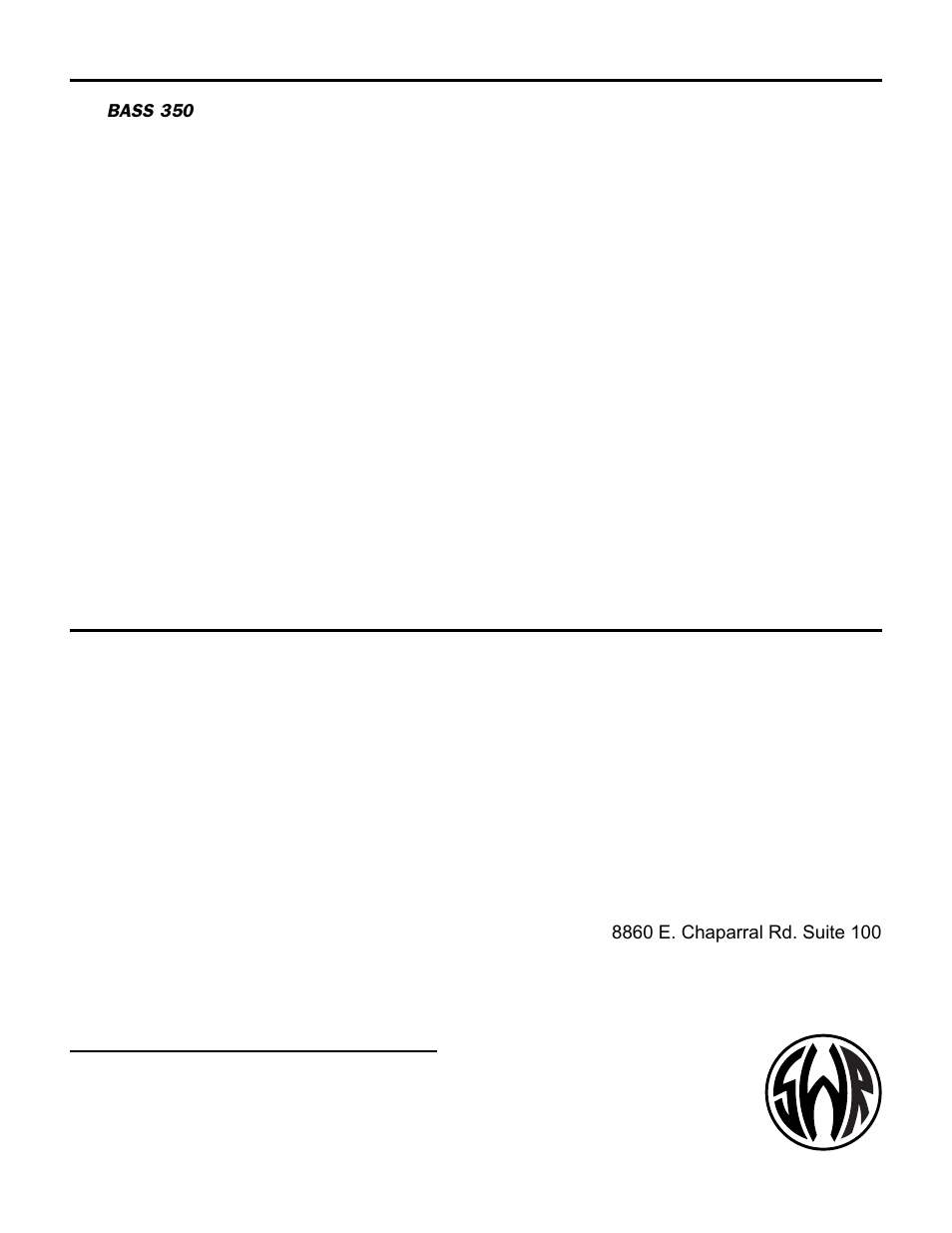 SWR Sound BASS 350 User Manual | Page 12 / 12