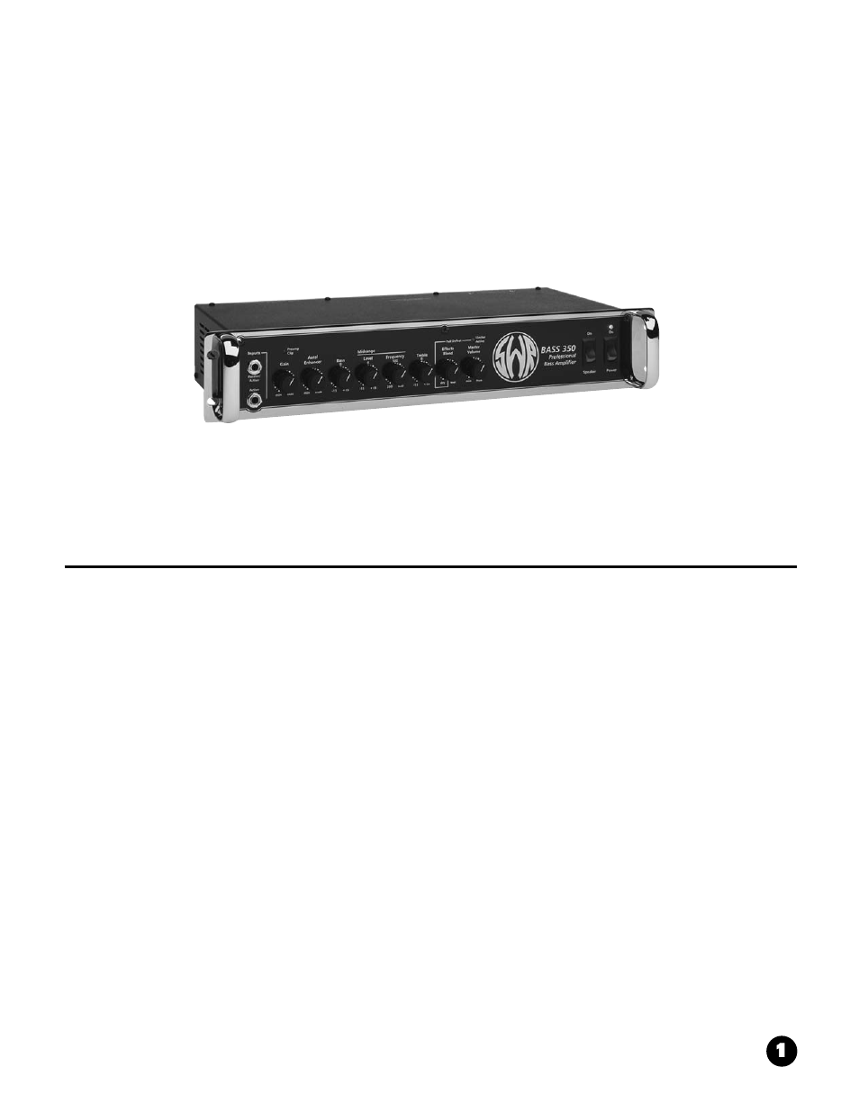 Swr bass 350 user guide | SWR Sound BASS 350 User Manual | Page 3 / 12