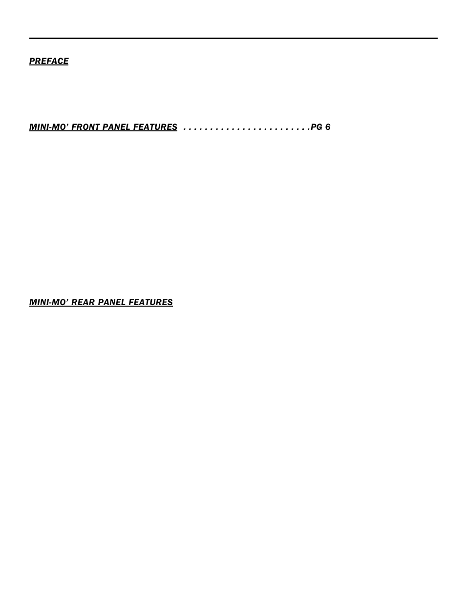 SWR Sound Mini-Mo' Preamp With Mo' Control 2 Master Footswitch Controller User Manual | Page 2 / 52