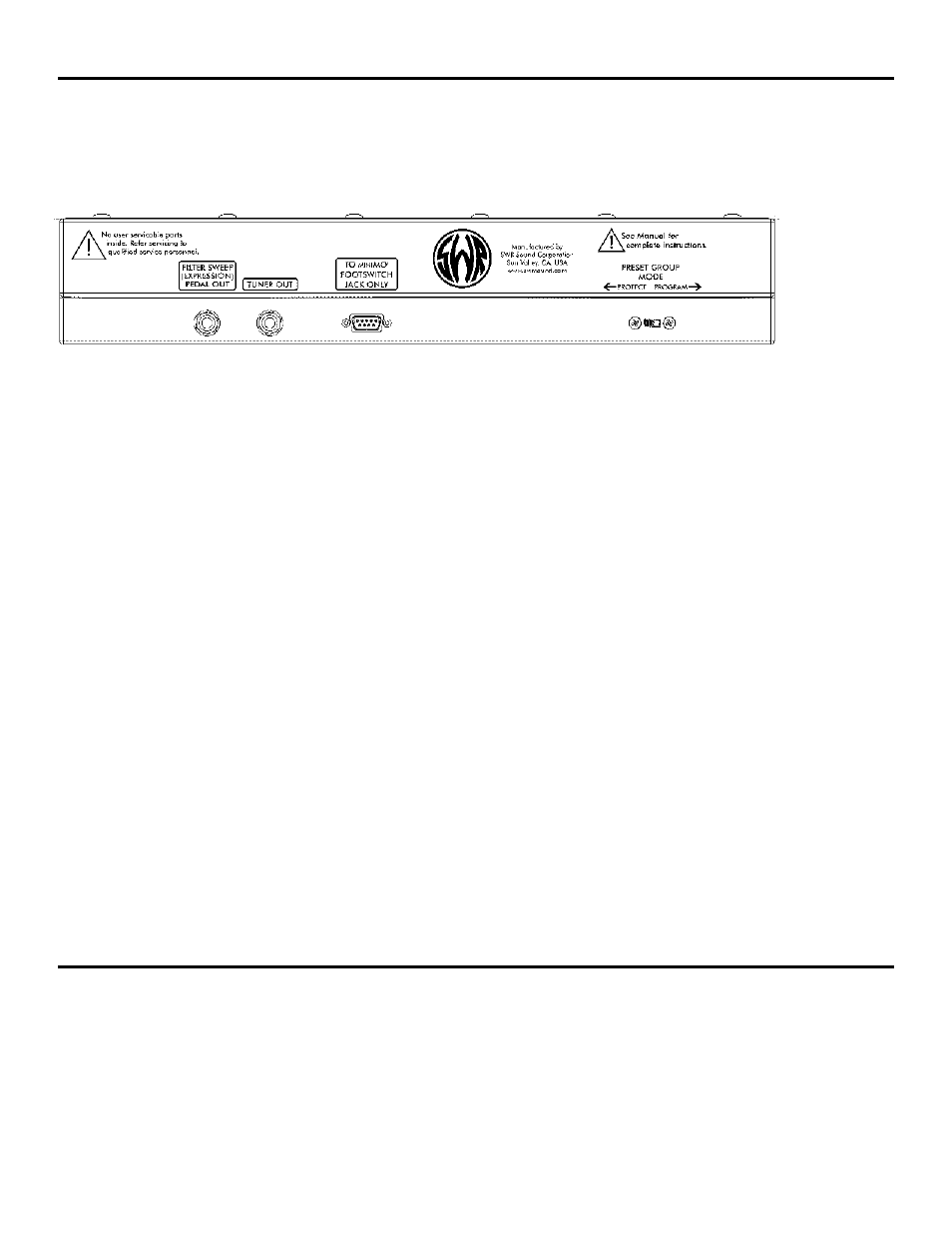 SWR Sound Mini-Mo' Preamp With Mo' Control 2 Master Footswitch Controller User Manual | Page 30 / 52