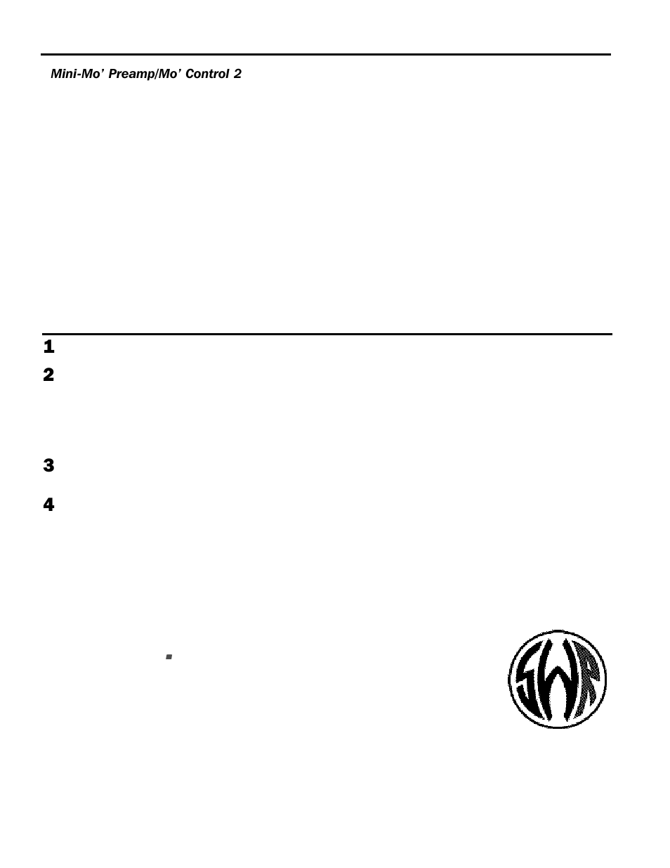 SWR Sound Mini-Mo' Preamp With Mo' Control 2 Master Footswitch Controller User Manual | Page 37 / 52