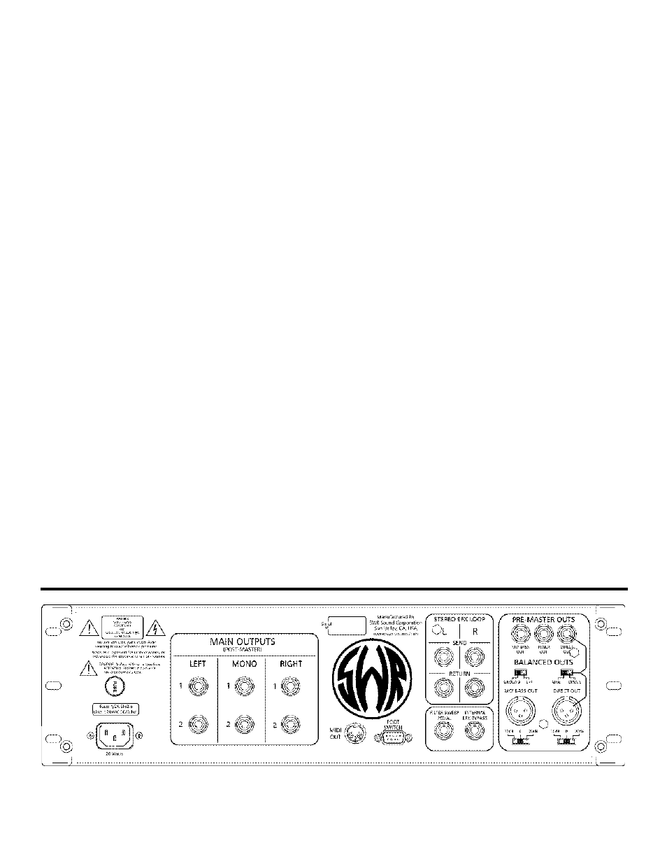 SWR Sound Mini-Mo' Preamp With Mo' Control 2 Master Footswitch Controller User Manual | Page 6 / 52