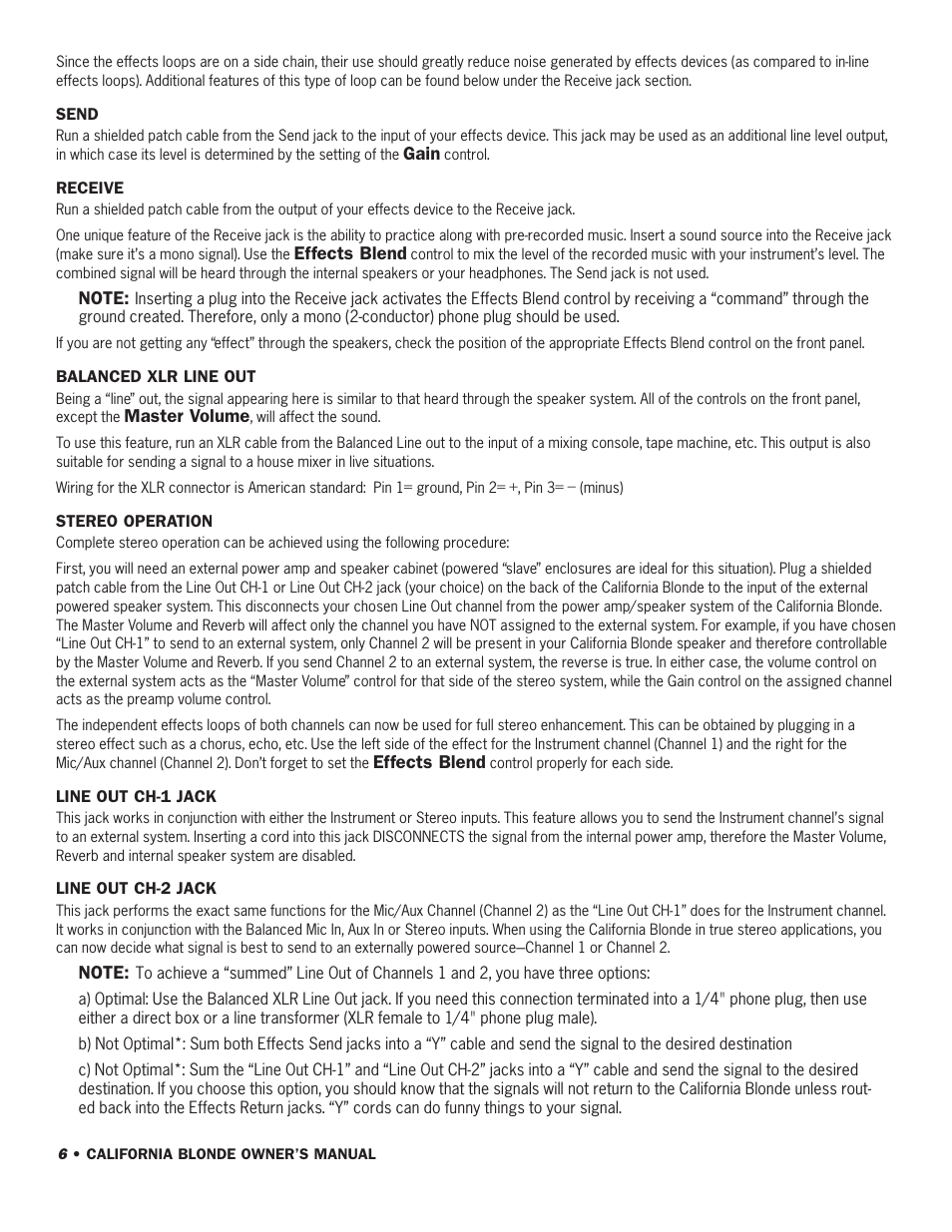 SWR Sound California Blonde User Manual | Page 8 / 12