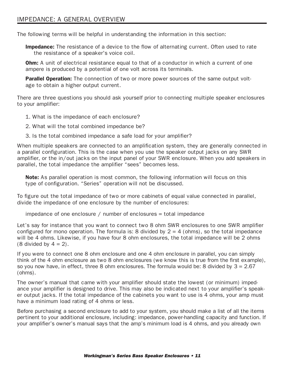 SWR Sound 2X10T User Manual | Page 12 / 16