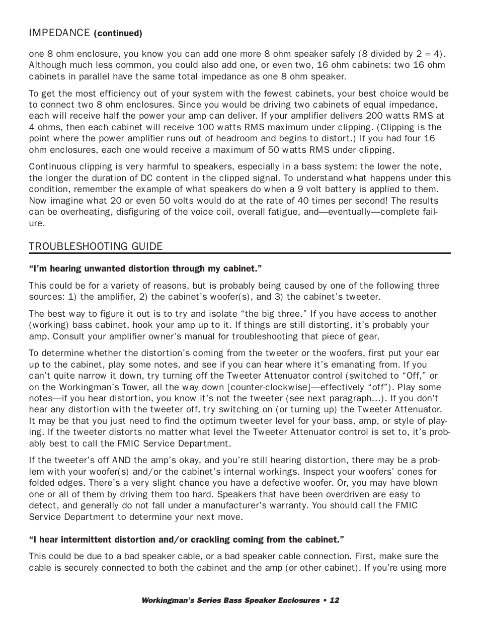 SWR Sound 2X10T User Manual | Page 13 / 16
