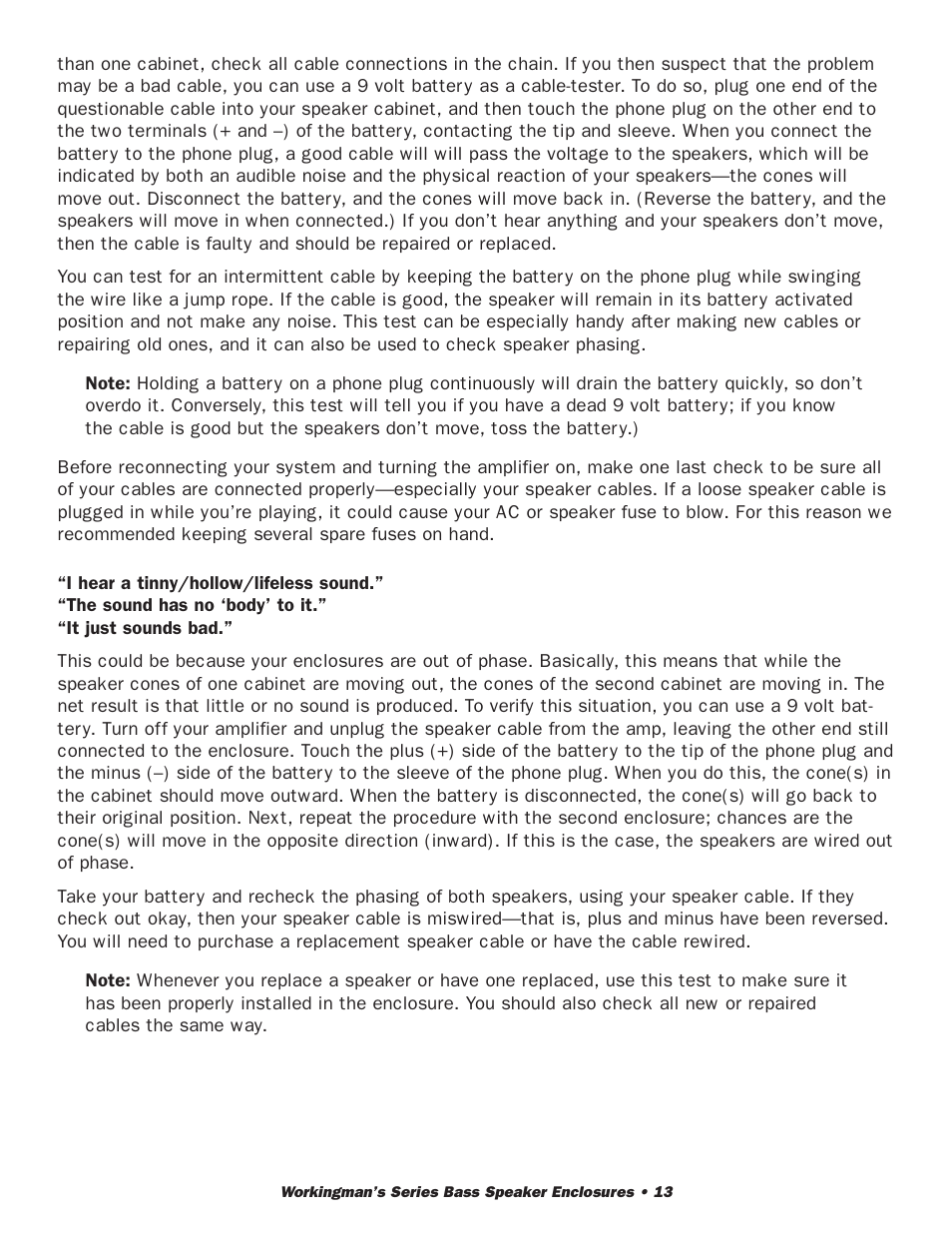 SWR Sound 2X10T User Manual | Page 14 / 16