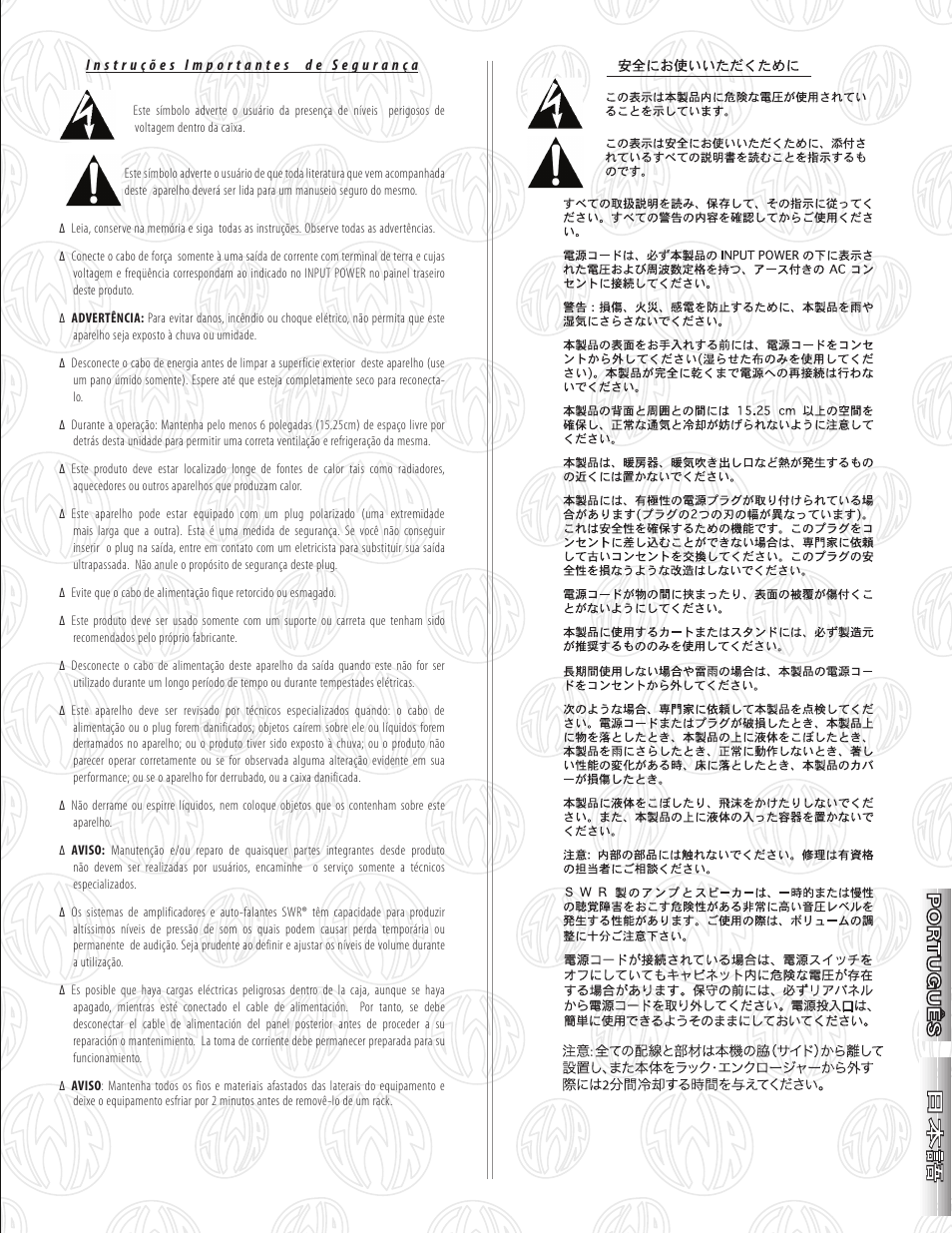 SWR Sound SM-1500 User Manual | Page 5 / 62