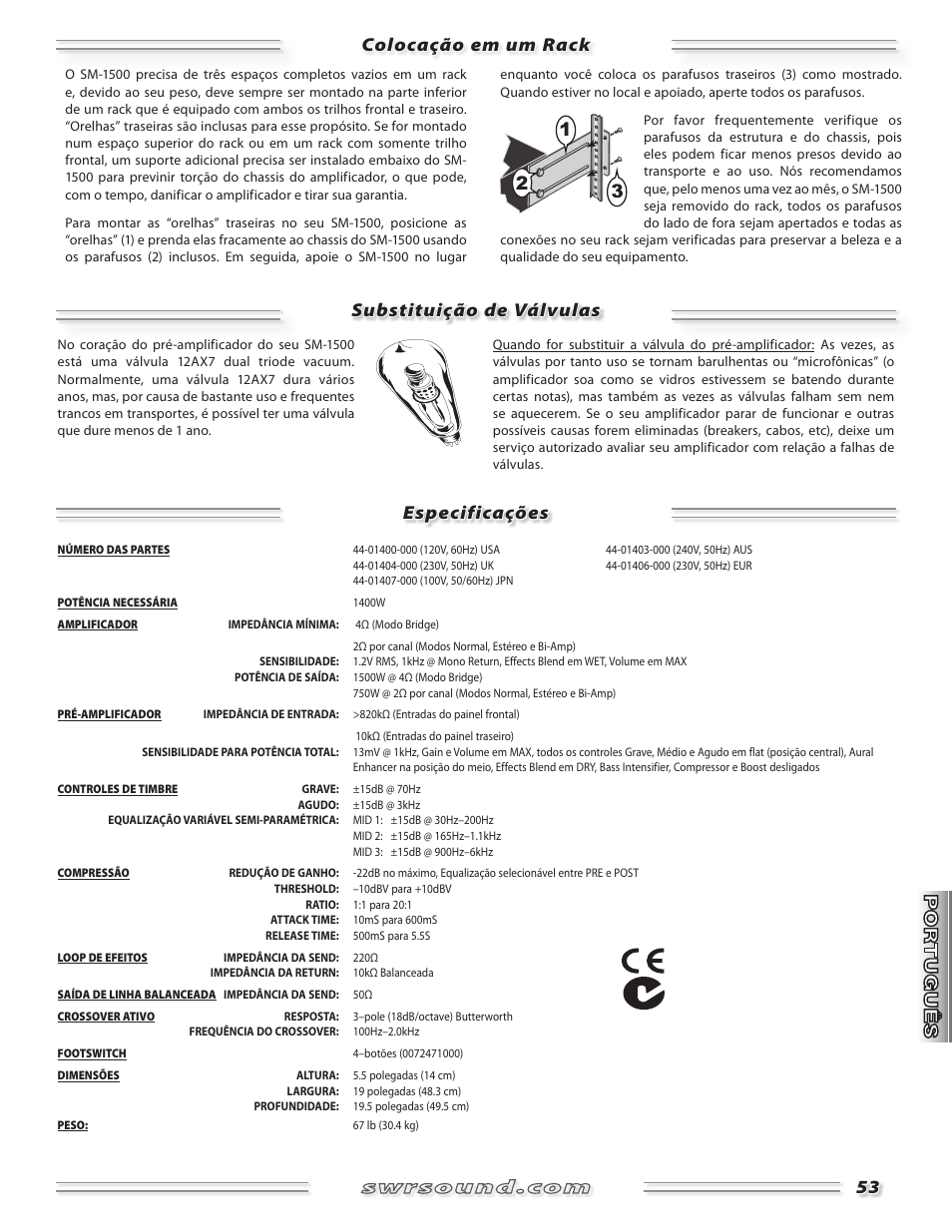 SWR Sound SM-1500 User Manual | Page 53 / 62