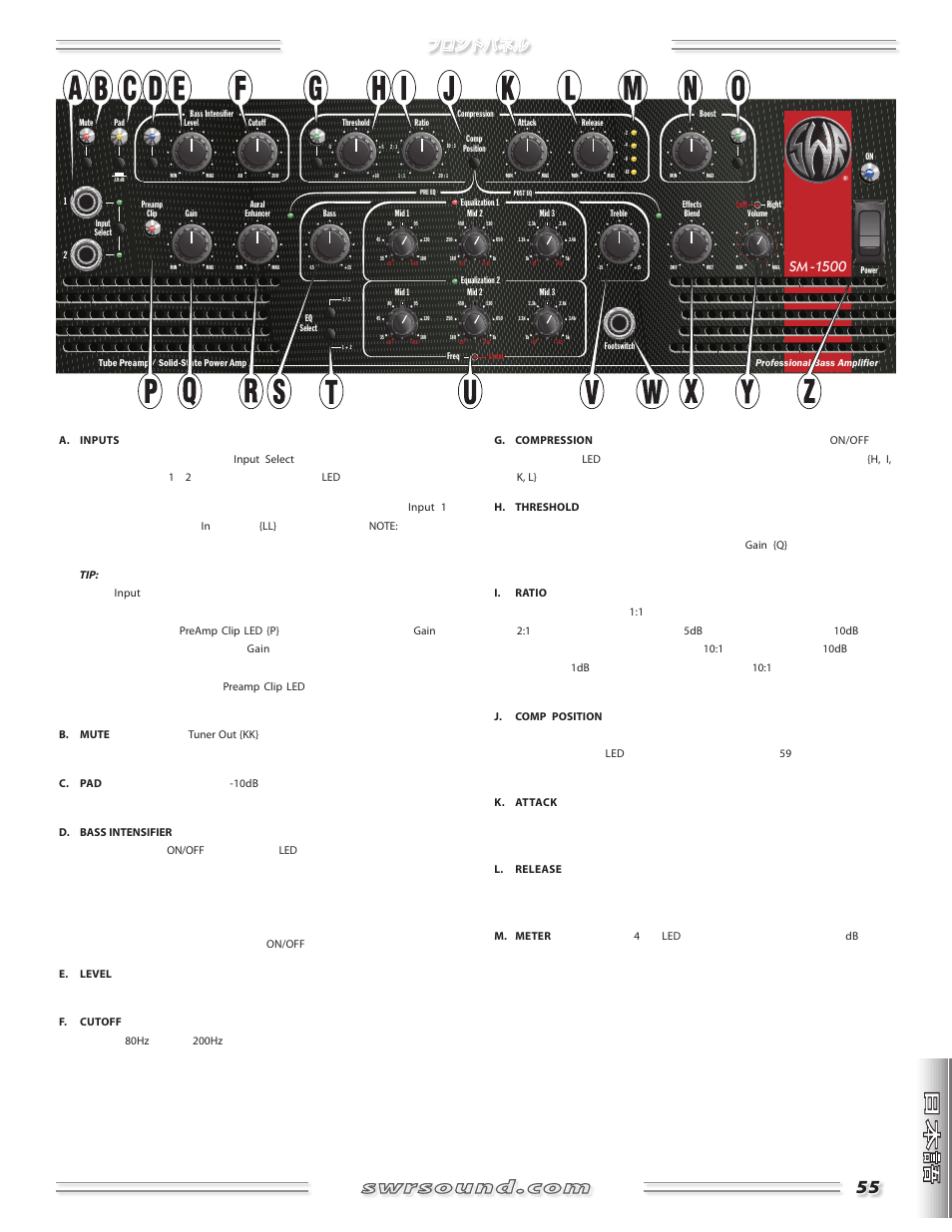 Sm -1500 | SWR Sound SM-1500 User Manual | Page 55 / 62