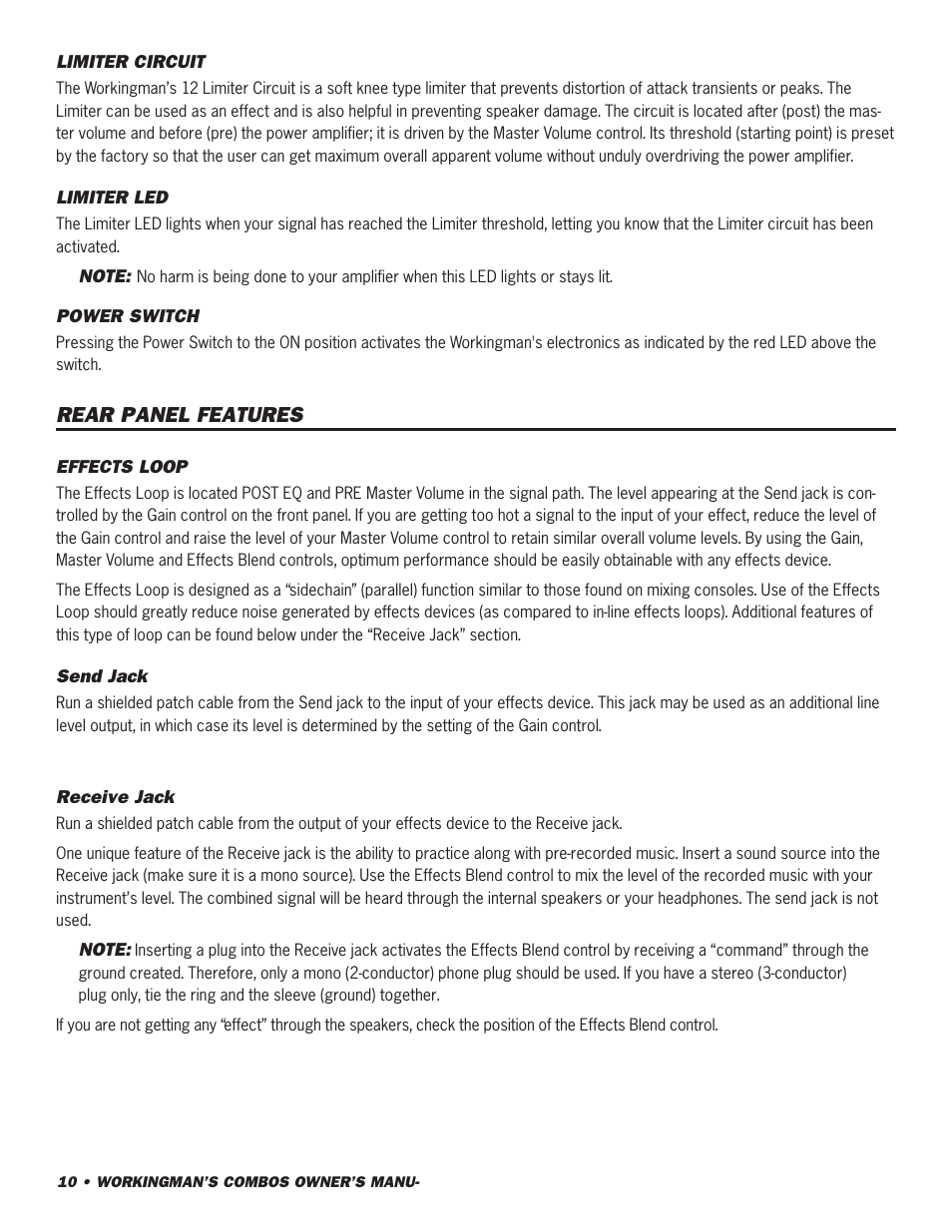 SWR Sound 10 User Manual | Page 11 / 24