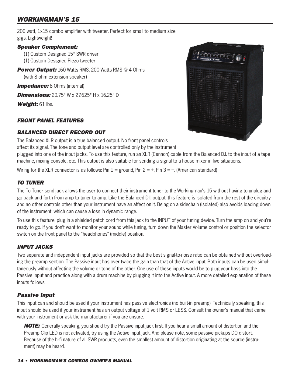 SWR Sound 10 User Manual | Page 15 / 24