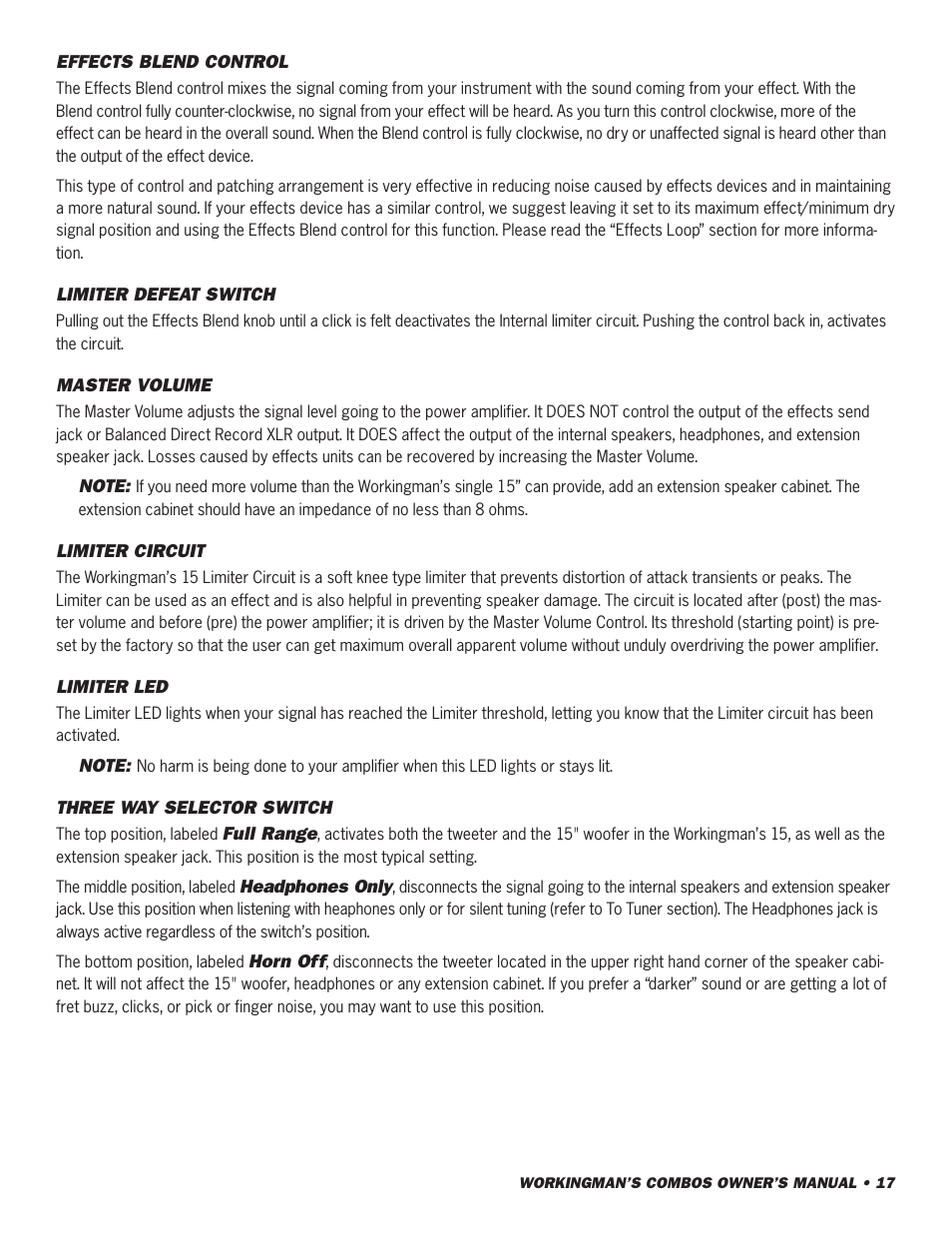 SWR Sound 10 User Manual | Page 18 / 24