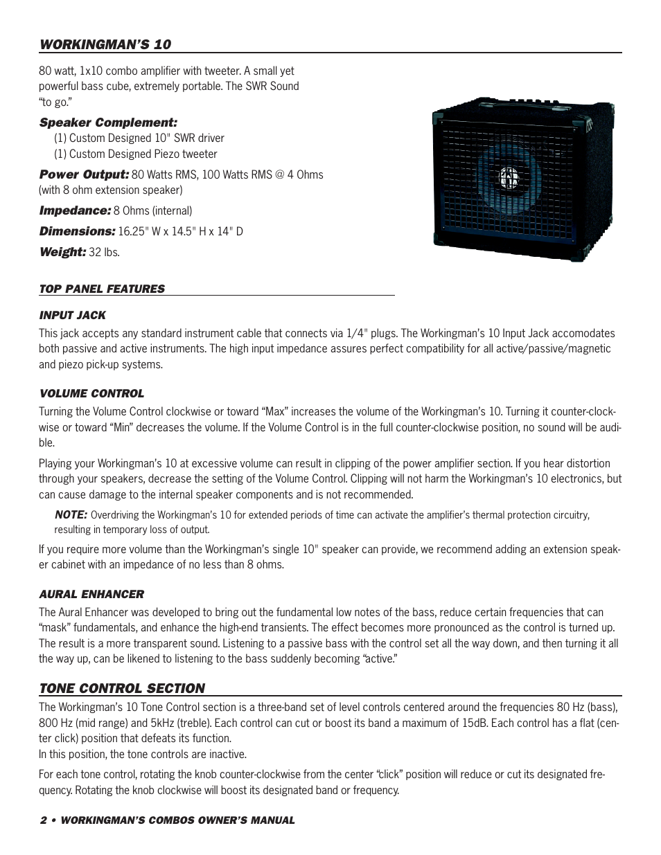 SWR Sound 10 User Manual | Page 3 / 24