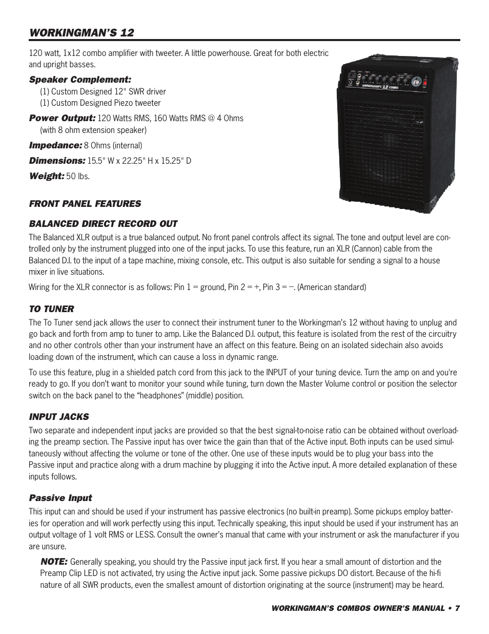 SWR Sound 10 User Manual | Page 8 / 24