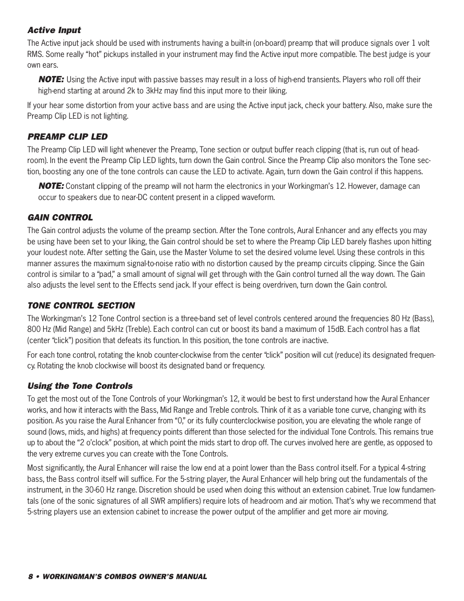 SWR Sound 10 User Manual | Page 9 / 24