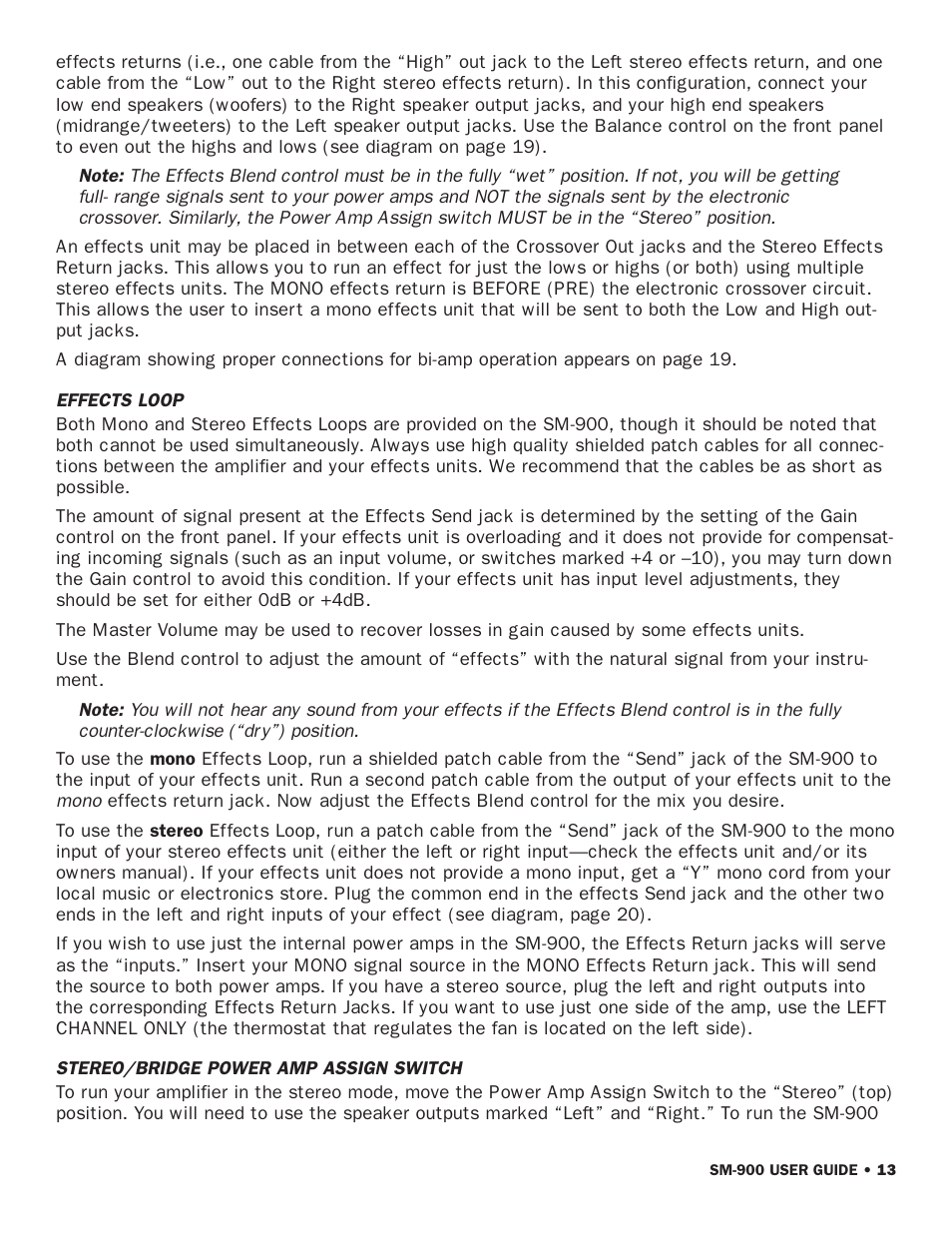 SWR Sound SM-900 User Manual | Page 15 / 24