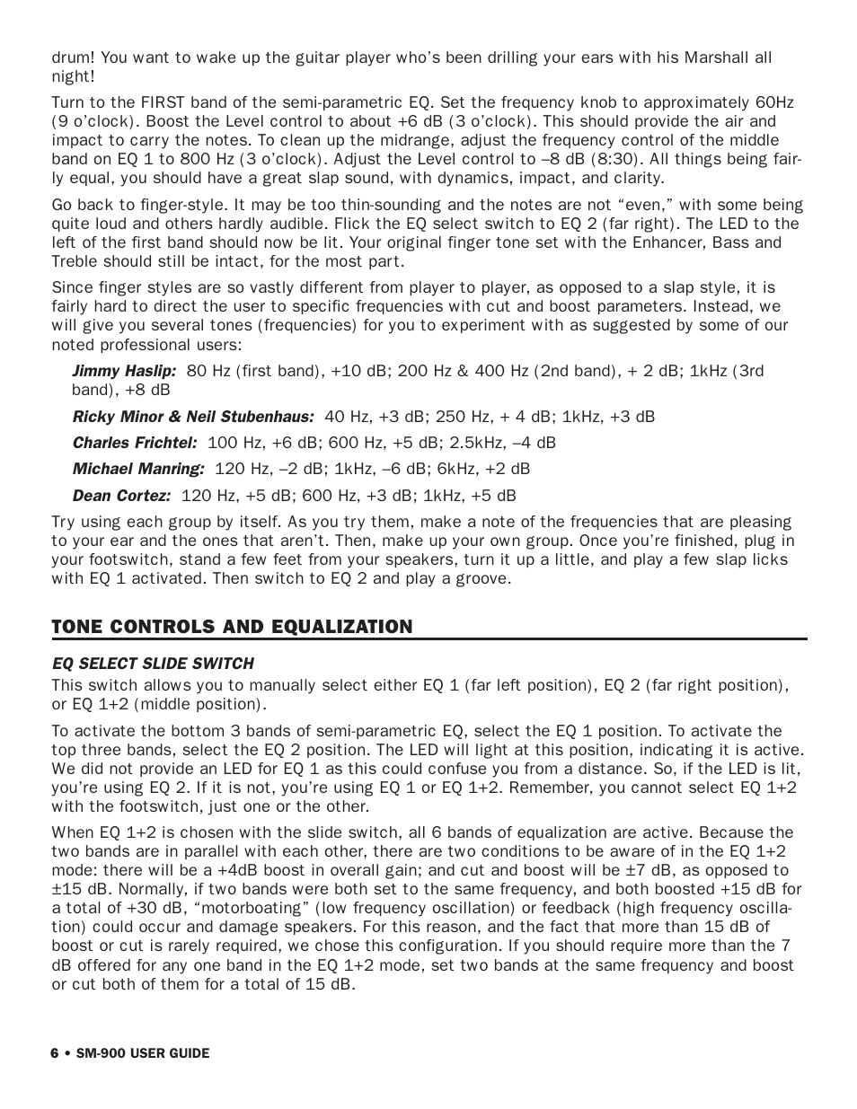 SWR Sound SM-900 User Manual | Page 8 / 24