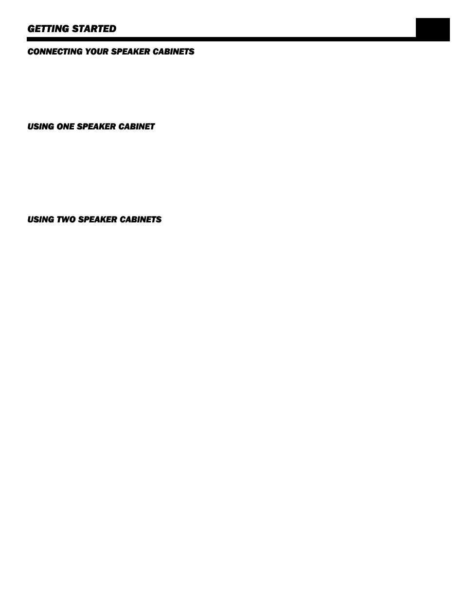 Getting started | SWR Sound Amplifier POWER 750 User Manual | Page 6 / 15