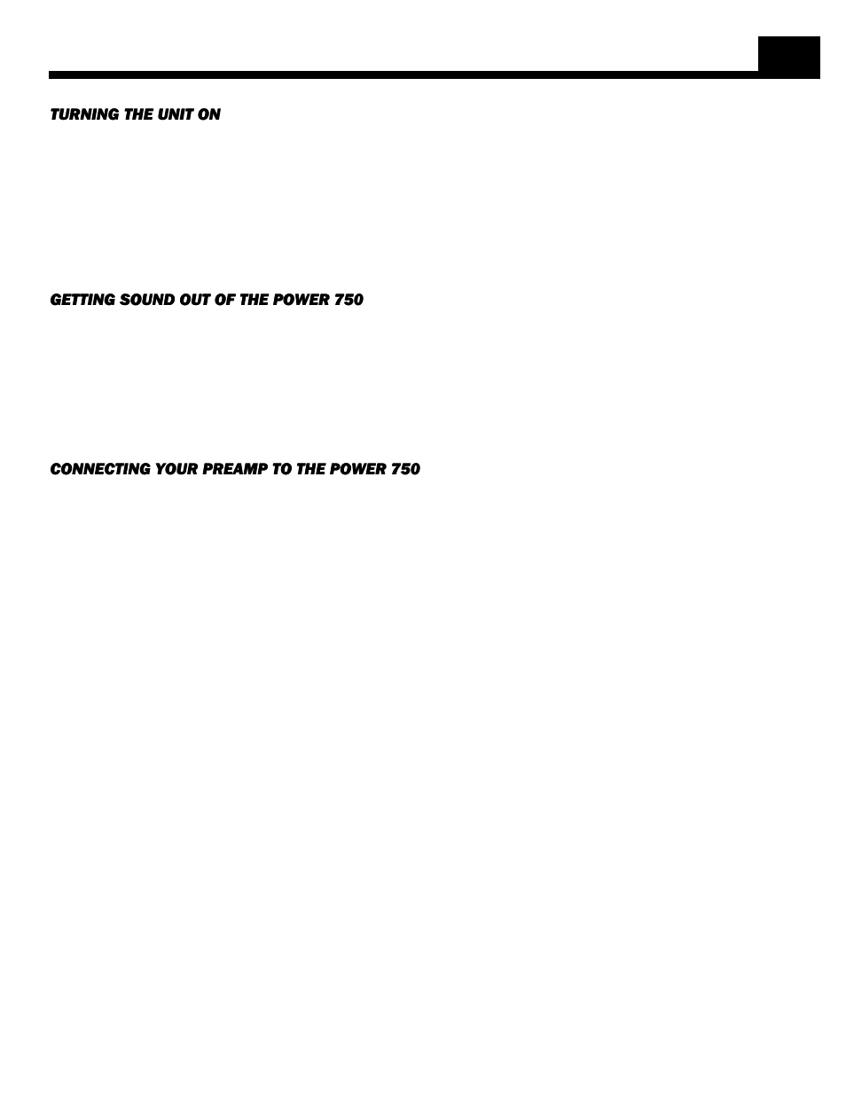 SWR Sound Amplifier POWER 750 User Manual | Page 7 / 15