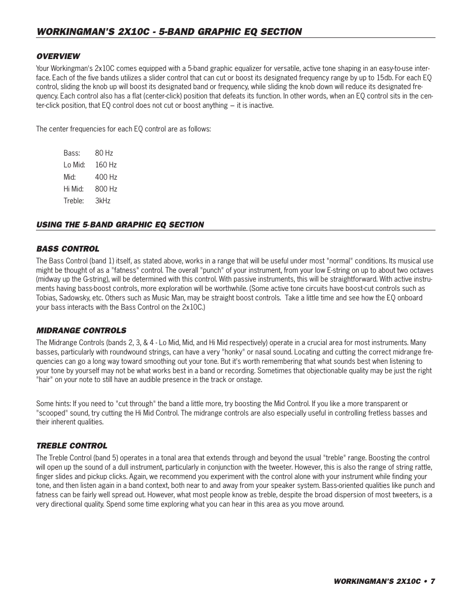 SWR Sound 2X10C User Manual | Page 7 / 16