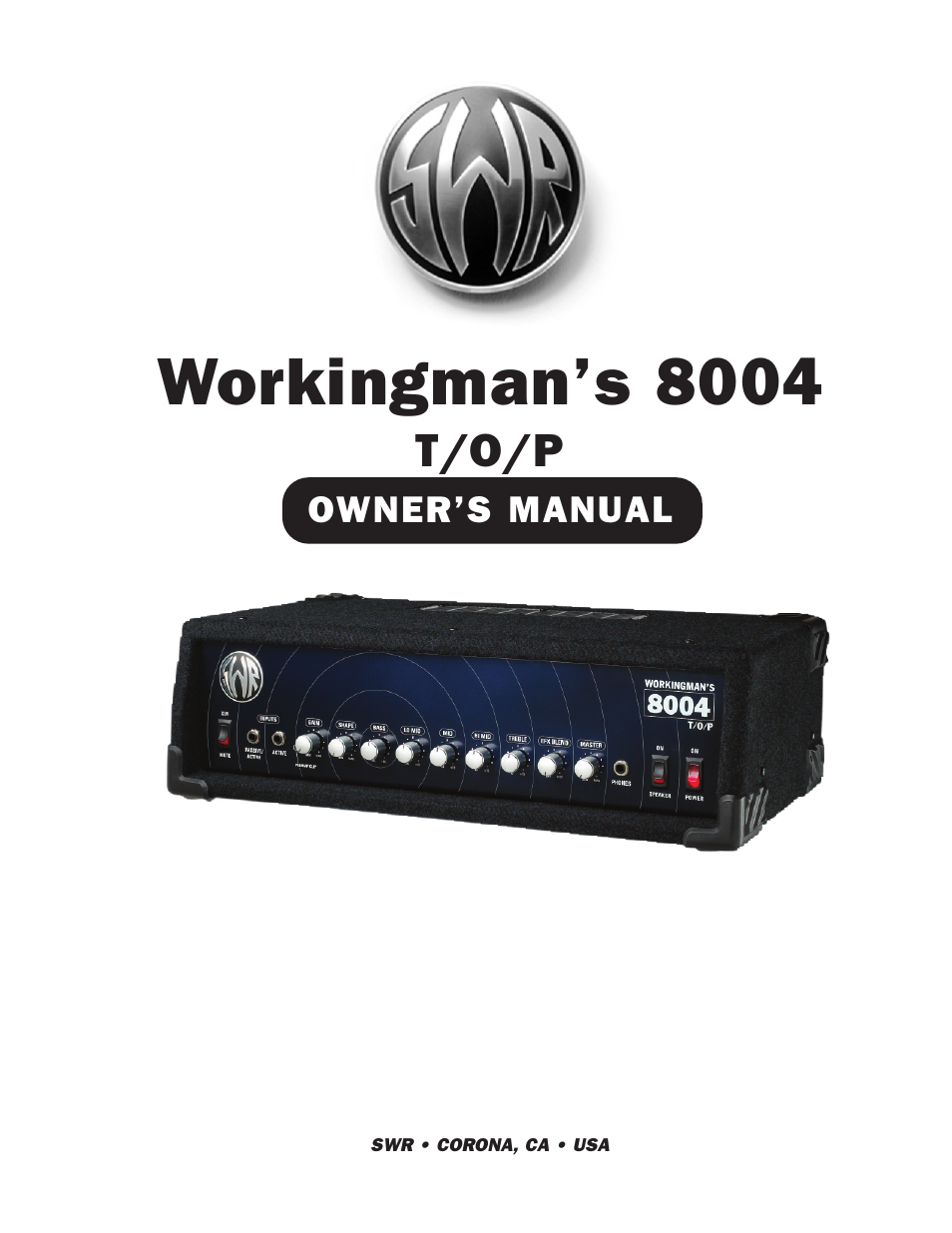 SWR Sound SWR WORKINGMANS 8004 User Manual | 15 pages