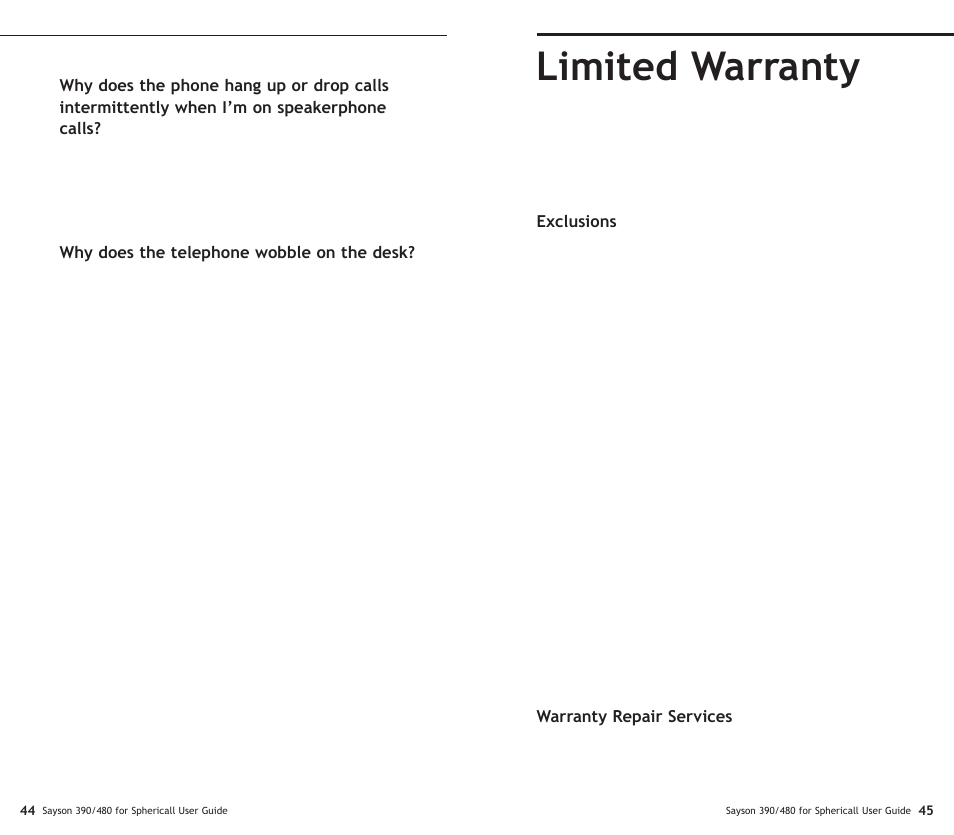 Limited warranty | Sayson Technologies Sayson AltiTouch 390 User Manual | Page 27 / 31