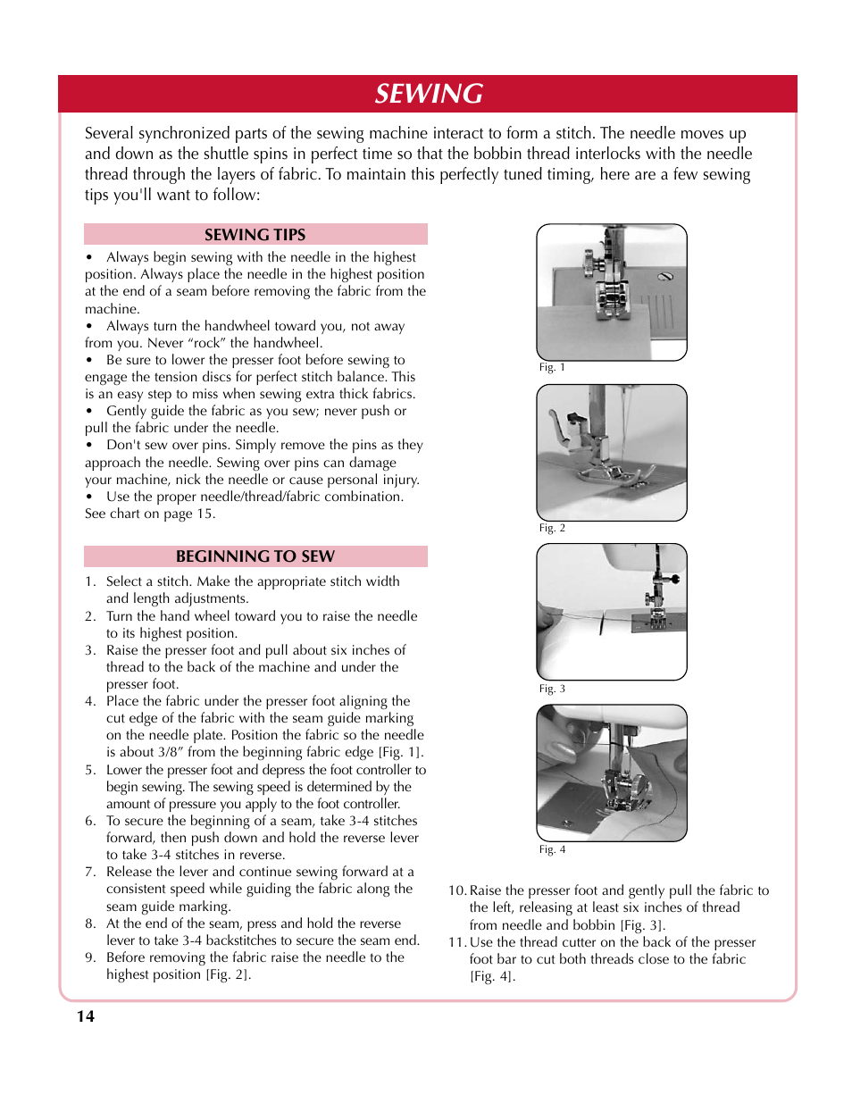 Sewing | Simplicity SA200 User Manual | Page 15 / 27