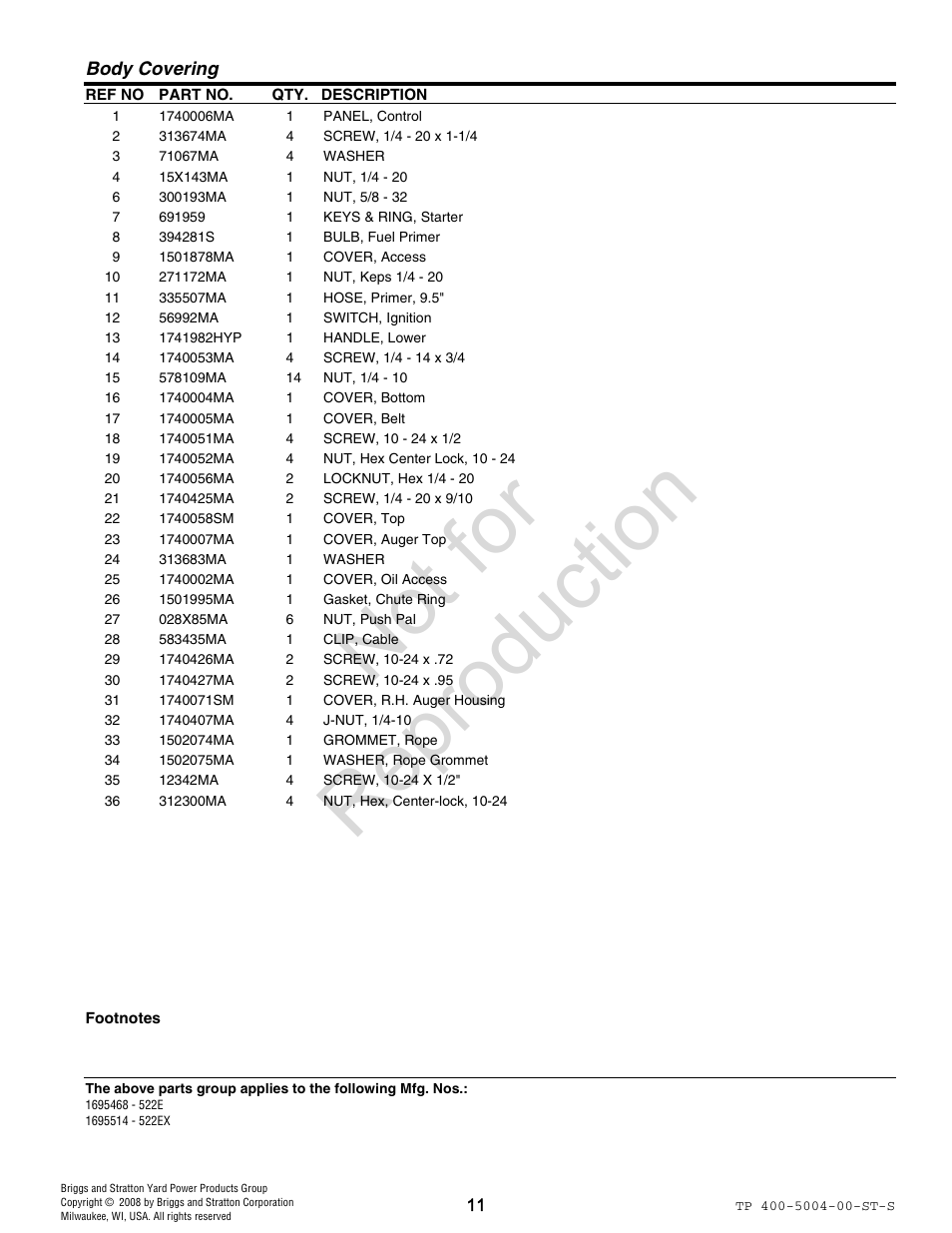 Not for reproduction | Simplicity 09A4130202E1 User Manual | Page 11 / 24