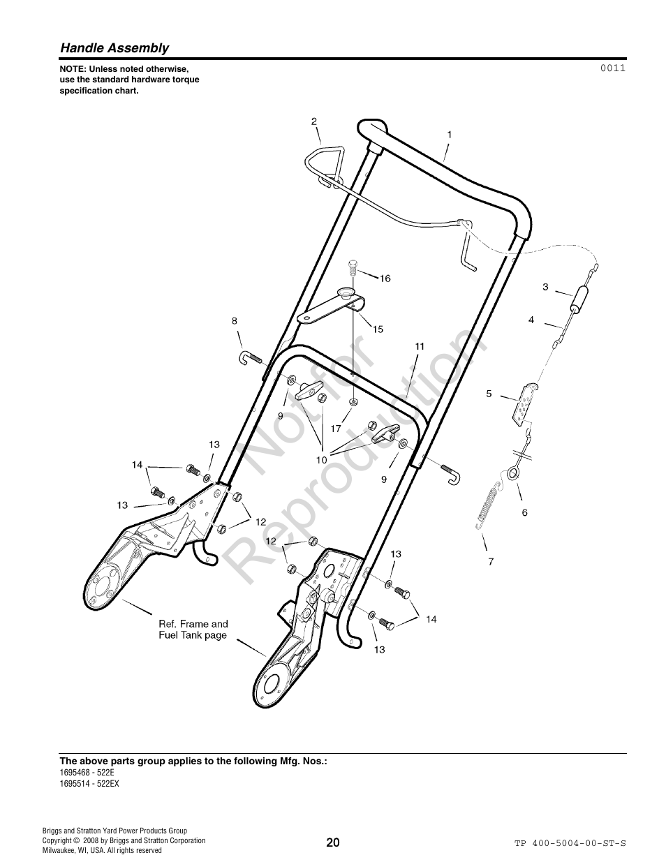 Not for reproduction | Simplicity 09A4130202E1 User Manual | Page 20 / 24