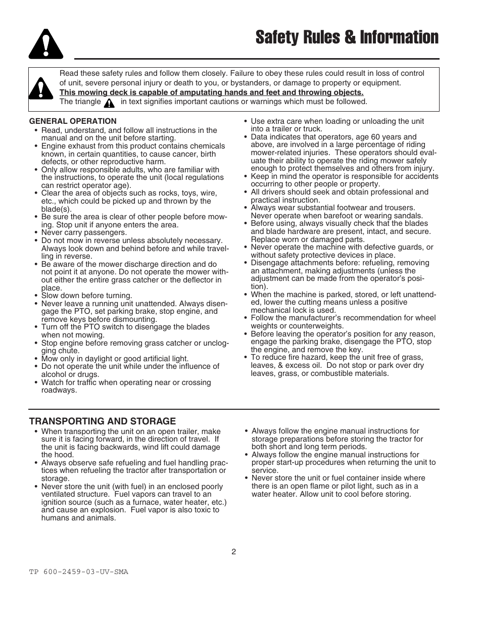 Safety rules & information | Simplicity 1693130 User Manual | Page 6 / 42