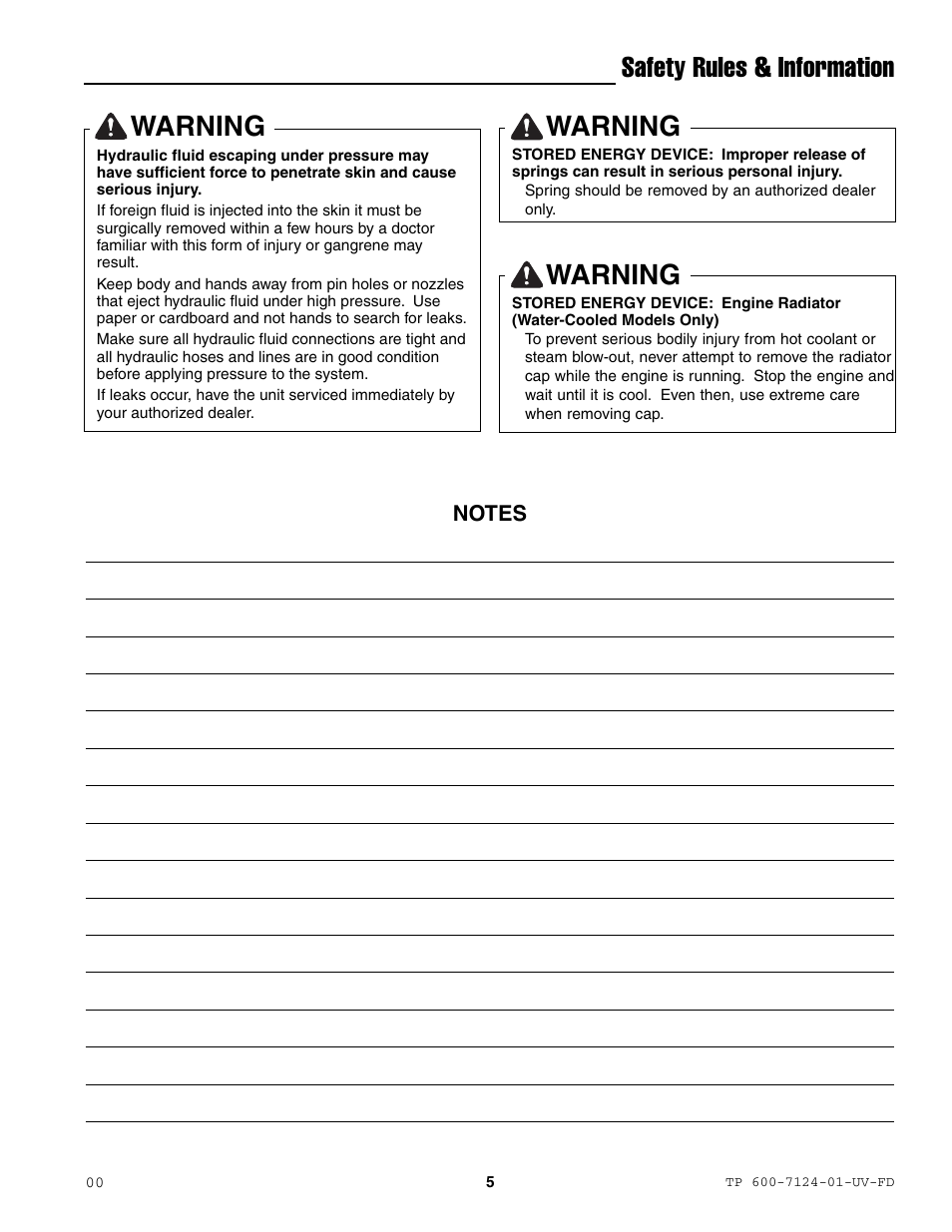 Safety rules & information warning, Warning | Simplicity ZT2561F User Manual | Page 9 / 44